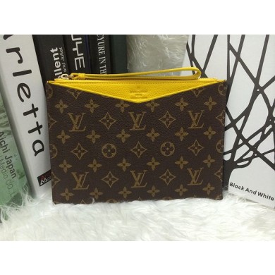 2014 louis vuitton monogram canvas pochette pallas m60608 yellow GL03704