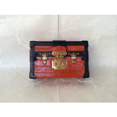 2015 louis vuitton petite malle bag crocodile M50013 orange(original leather) GL01295