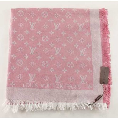 2015 Louis Vuitton scarf cashmere cotton 099-10 pink GL00071