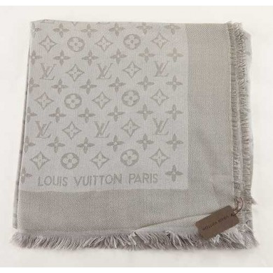 2015 Louis Vuitton scarf gold line 100-3 gray GL02830