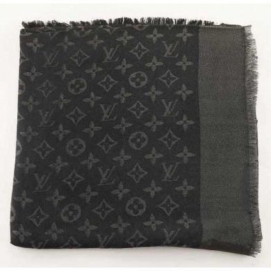 2015 Louis Vuitton scarf gold line 100-6 black Scarf GL03337