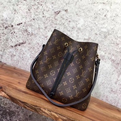 2017 louis vuitton monogram canvas original bag neonoe M44020 black GL04010