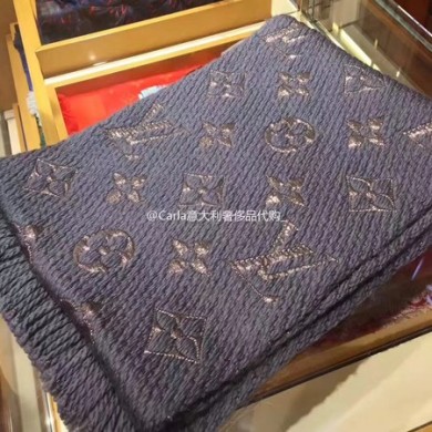 2017 top quality louis vuitton scarf 7759 Dark gray GL03496