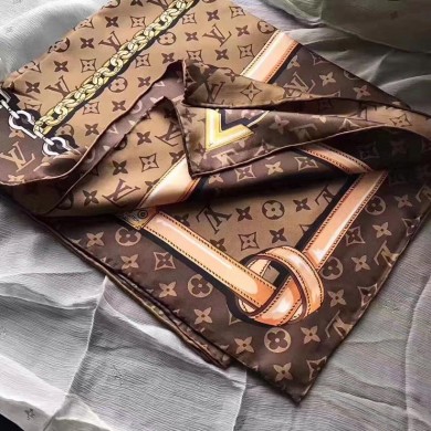 2017 top quality louis vuitton scarf L0015 black/coffee Scarf GL03649