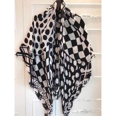 2017 top quality louis vuitton scarf L0027 black GL02268