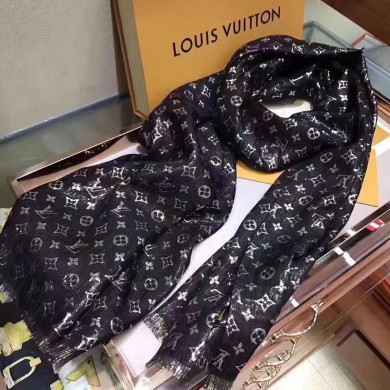 2017 top quality louis vuitton scarf L0032 black/white GL01544