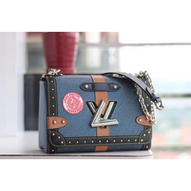 Best Louis Vuitton TWIST MM M50296 blue GL00900