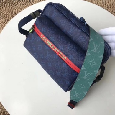 Best Quality Imitation Louis vuitton original Monogram Canvas messenger bag M43843 blue GL02778