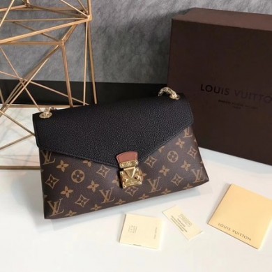 Cheap Replica Louis Vuitton Original Monogram Canvas Pallas Chain M41201 black GL02651