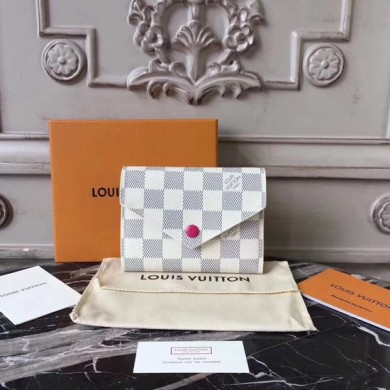 Copy Louis Vuitton Damier Azur VICTORINE WALLET N64022 rose GL00387