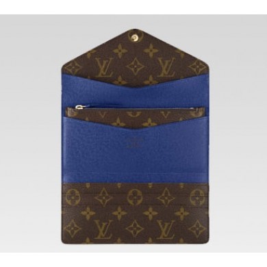 Designer Louis Vuitton handbag monogram canvas josephine wallet m60164 (blue) GL02096