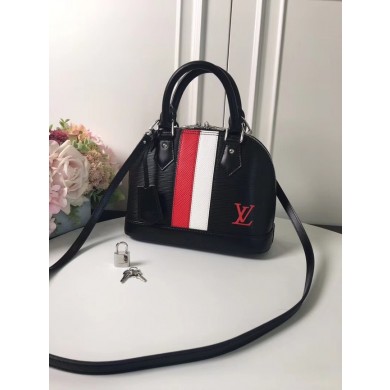 Fake Fake Louis Vuitton original Epi leather ALMA BB M51961 black GL01563