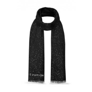 Fake Luxury louis vuitton wool scarf LV919968 black GL02345