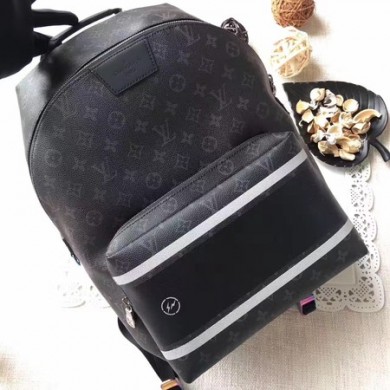 Fashion Imitation 2018 louis vuitton monogram canvas backpack 43408 black GL03749