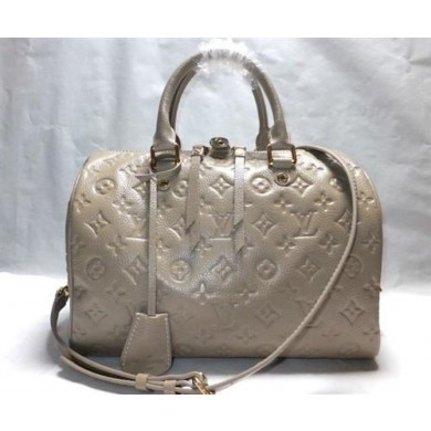 First-class Quality Louis Vuitton monogram empreinte speedy bandouliere 25 M40762 grey GL02717