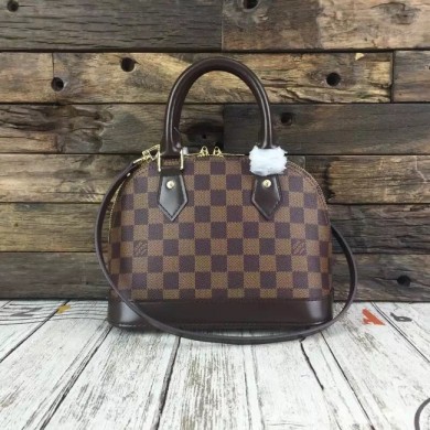 High Quality Louis Vuitton Damier Ebene Canvas ALMA BB M41221 Coffee GL02589