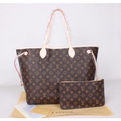 Hot Knockoff 2014 louis vuitton monogram canvas bag neverfull gm m40990 beige GL03876