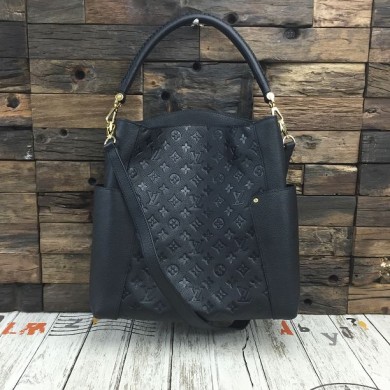 Imitation 2015 louis vuitton monogram empreinte bagatelle m50072 black(original leather) GL04126