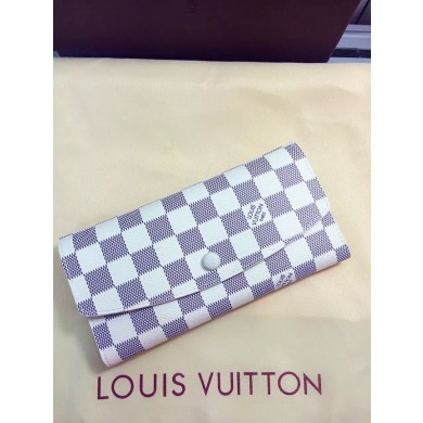 Imitation Louis Vuitton Damier Ebene Canvas Wallet 60136 White GL03972