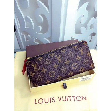 Imitation Louis Vuitton Monogram Canvas Wallet M61287 Red GL03833