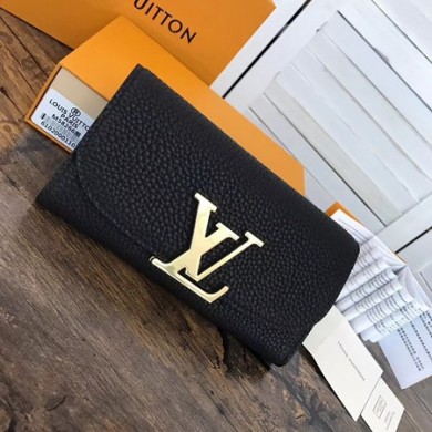 Imitation Louis Vuitton Vivienne LV Long Wallet M58266 black GL01753