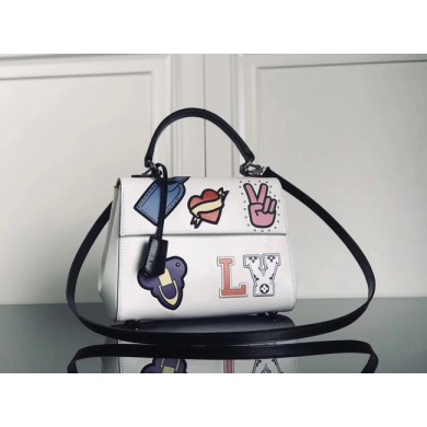 Knockoff Louis Vuitton original Epi Leather CLUNY BB M52484 white GL03344