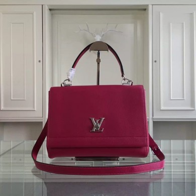 Knockoff Louis Vuitton original litchi leather tote bag 50250 burgundy GL02170