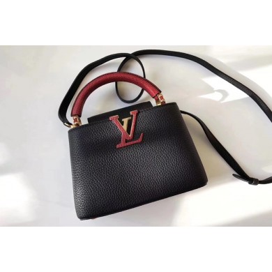 Louis Vuitton CAPUCINES MINI N94047 black&red GL00197