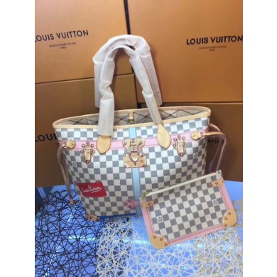 Louis vuitton Damier Azur NEVERFULL M41065 GL02899