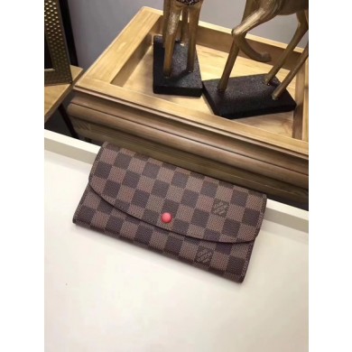 Louis Vuitton Damier canvas wallet M63544 red GL00372