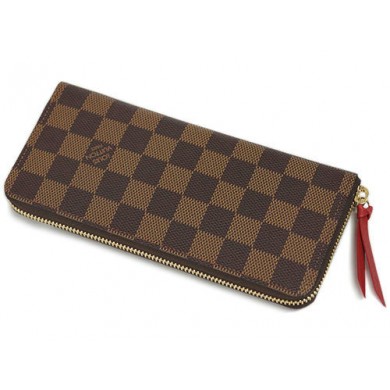 Louis Vuitton Damier Damier Ebene Canvas Clemence Wallet N60534 GL03734