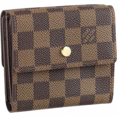 Louis Vuitton Damier Ebene Canvas Elise Wallet N61654 GL02942