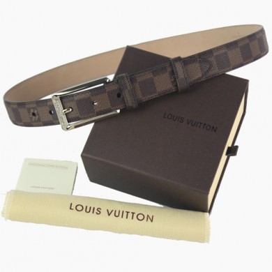 Louis Vuitton Damier Ebene Canvas Ellipse Belt 9634 GL04241