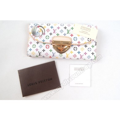 Louis Vuitton handbag monogram multicolore eugenie wallet m60053 (white) GL00617