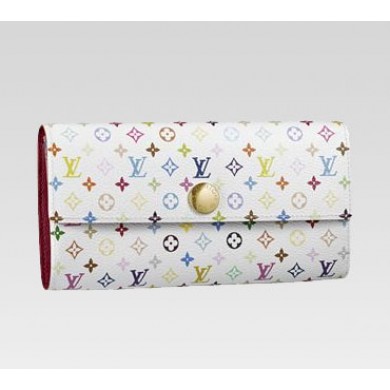 Louis Vuitton handbag monogram multicolore white sarah wallet m93745 (figue lining) GL02926