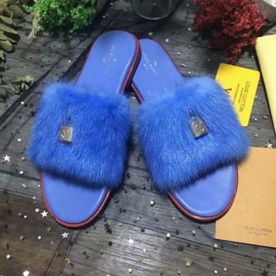 Louis Vuitton lady slippers LV885LD blue GL01797