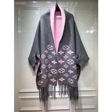 Louis vuitton lambswool & cashmere Shawl 71150 grey GL00104