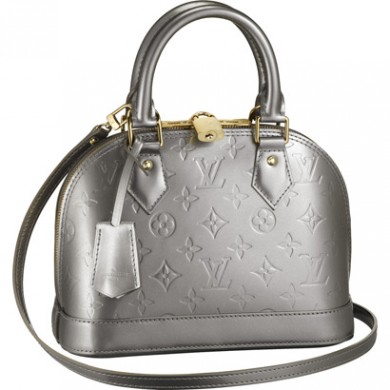 Louis Vuitton M91677 Monogram Vernis Alma BB Gris Art Deco GL04088