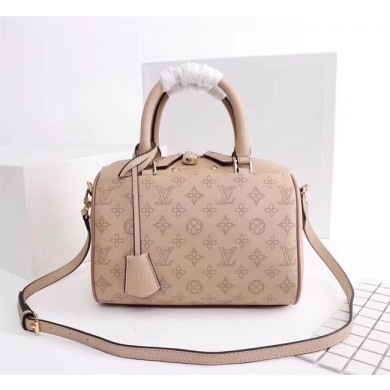 Louis Vuitton Mahina Leather SPEEDY BANDOULIERE 30 M40431 apricot GL03373