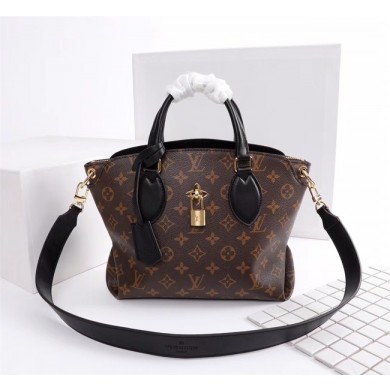 Louis Vuitton Monogram Canvas FLOWER ZIPPED TOTE BB M44350 black GL00976