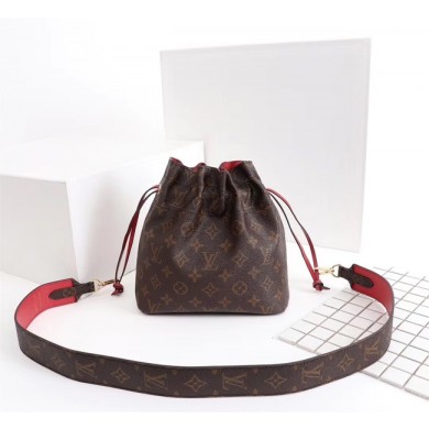 Louis Vuitton Monogram Canvas NOE POUCH M43445 red GL01845