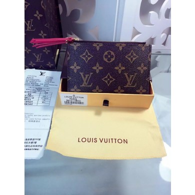 Louis Vuitton Monogram Canvas Wallet M61271 Rose GL02796