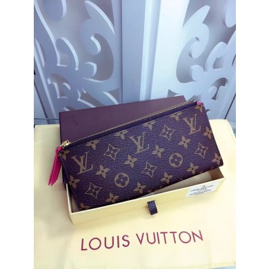 Louis Vuitton Monogram Canvas Wallet M61287 Rose GL00507