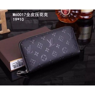 Louis Vuitton Monogram Embossing Wallet M60017 Black GL00570