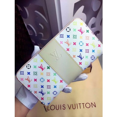 Louis Vuitton Monogram Multicolore Insolite Wallet 60018 White GL00850