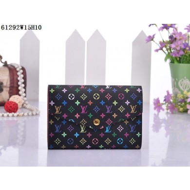 Louis Vuitton Monogram Multicolore Wallet 61292 Black GL02164