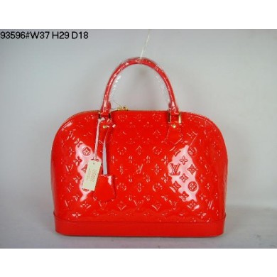 Louis Vuitton Monogram Vernis Alma MM Orange M93596 GL01123