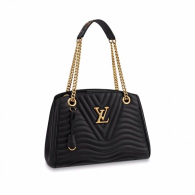 LOUIS VUITTON NEW WAVE CHAIN TOTE M51496 black GL00687