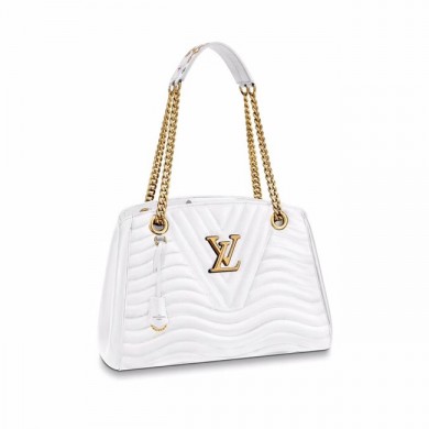 LOUIS VUITTON NEW WAVE CHAIN TOTE M51978 white GL03607