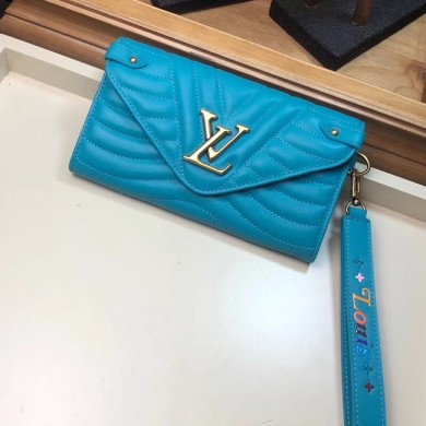 LOUIS VUITTON NEW WAVE LONG WALLET M63298 blue GL02836